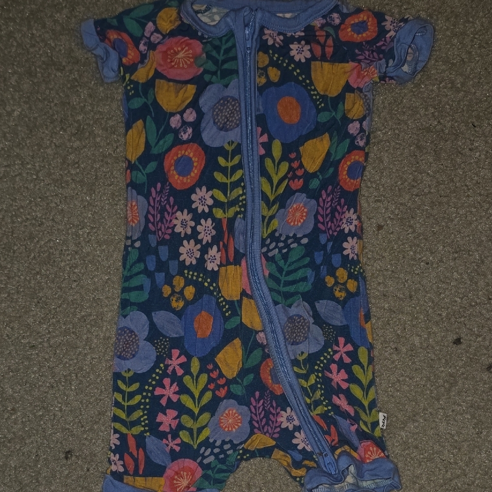 Little Sleepies Folk Floral Shorty 12-18M